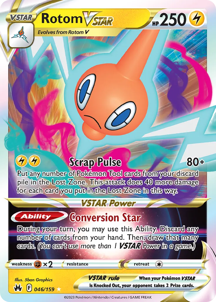 Rotom VSTAR #46, Crown Zenith