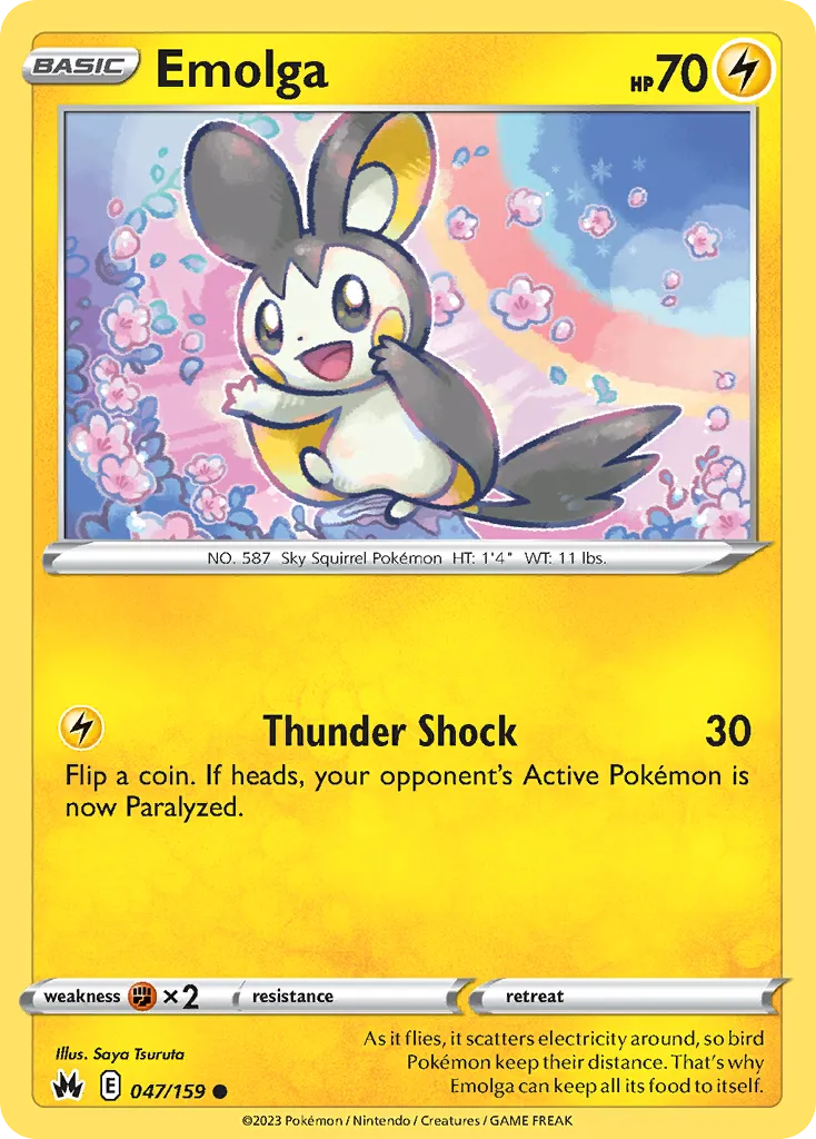 Emolga #47, Crown Zenith Reverse Foil