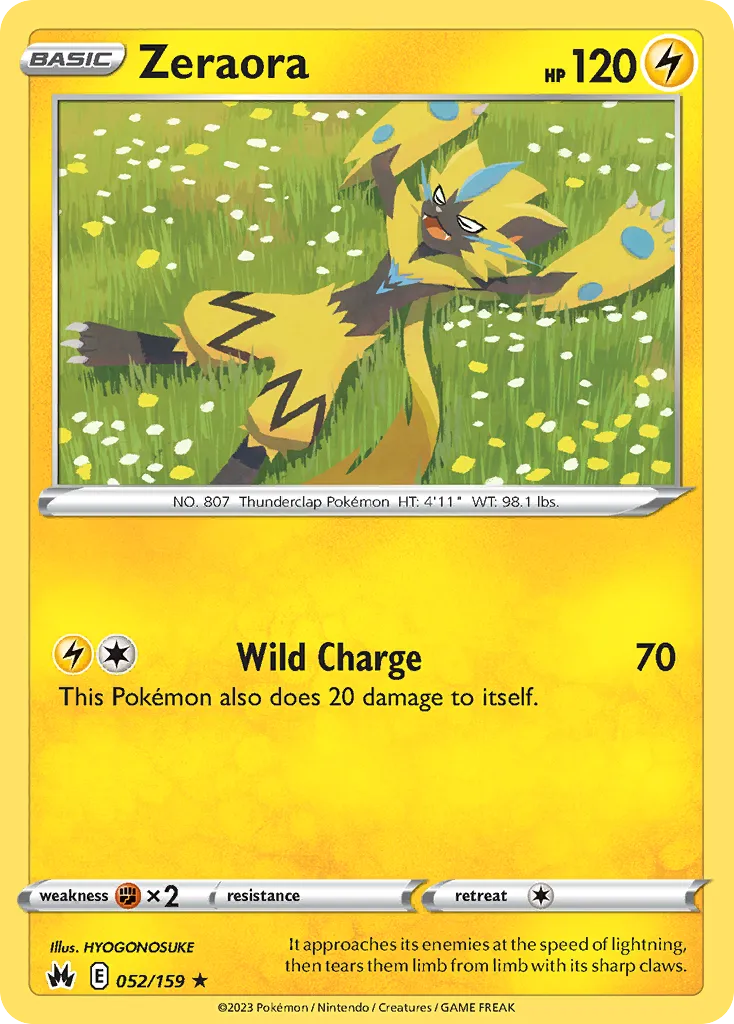 Zeraora #52, Crown Zenith
