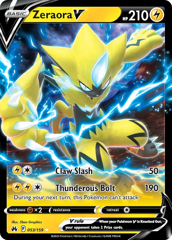 Zeraora V #53, Crown Zenith