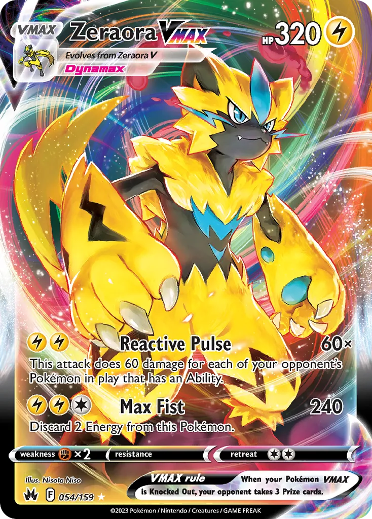 Zeraora VMAX #54, Crown Zenith