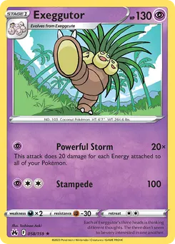 Exeggutor #58, Reverse Foil