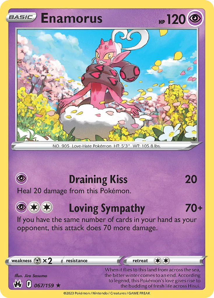Enamorus #67, Crown Zenith Reverse Foil