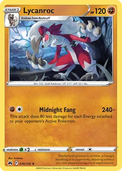 Lycanroc #74, Reverse Foil