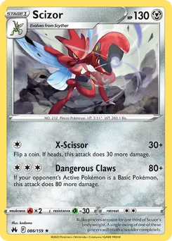 Scizor #86, Reverse Foil