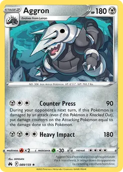 Aggron #89, Reverse Foil