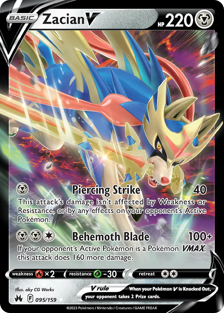 Zacian V #95, Crown Zenith