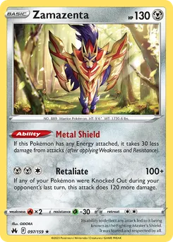 Zamazenta #97, Reverse Foil