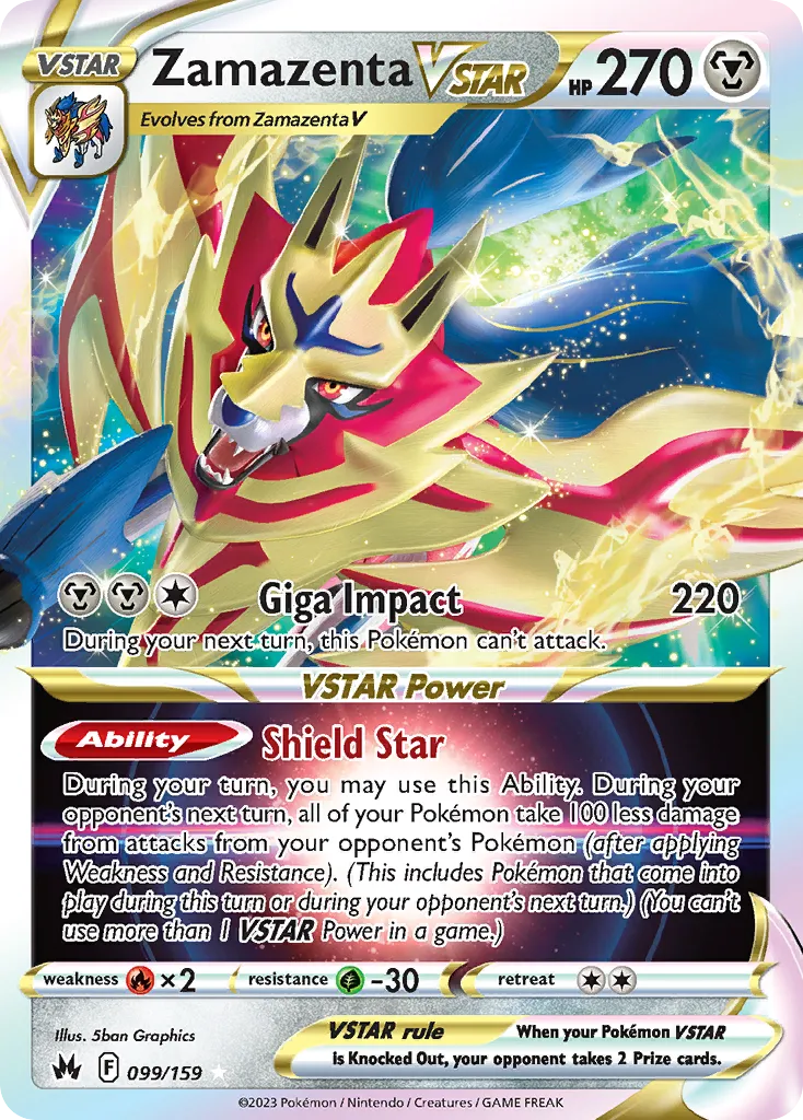 Zamazenta VSTAR #99, Crown Zenith