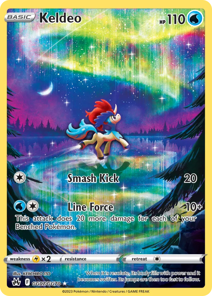 Keldeo #GG07, Crown Zenith Galarian Gallery