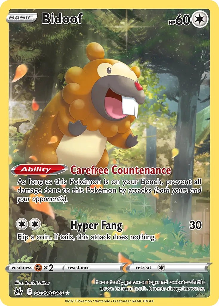 Bidoof #GG29, Crown Zenith Galarian Gallery