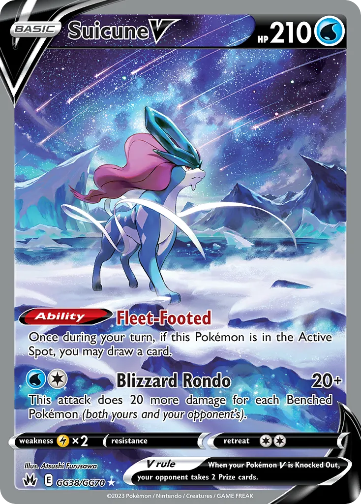 Suicune V #GG38, Crown Zenith Galarian Gallery