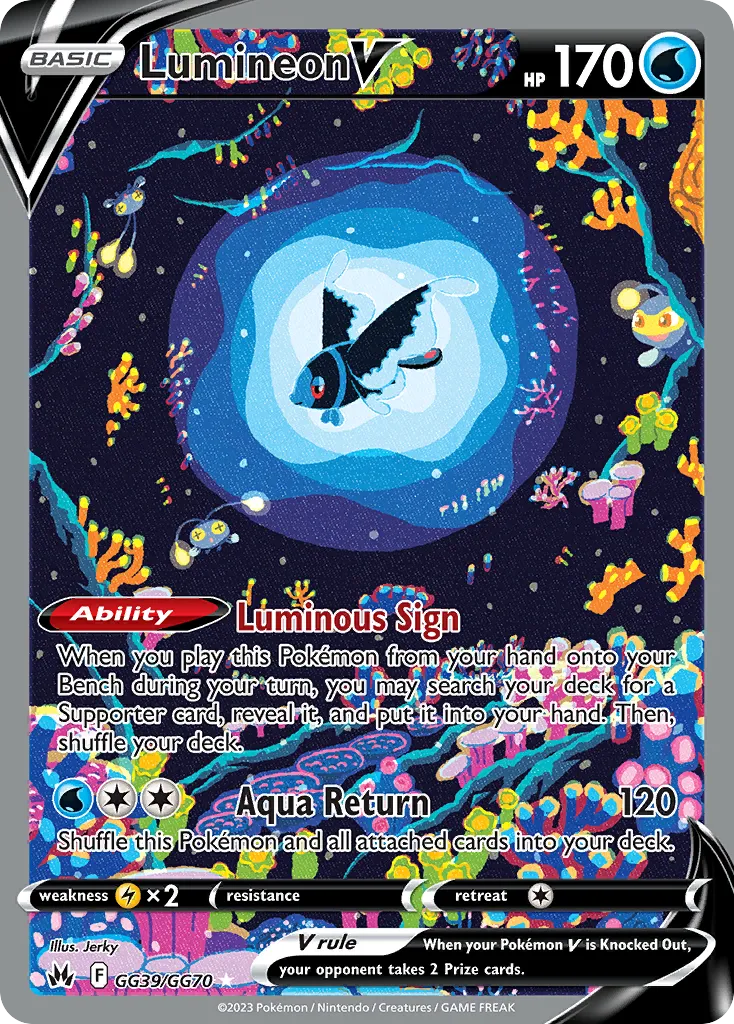 Lumineon V #GG39, Crown Zenith Galarian Gallery