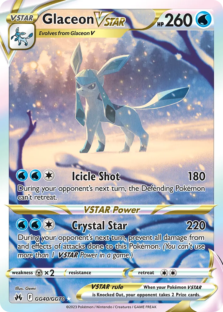 Glaceon VSTAR #GG40, Crown Zenith Galarian Gallery