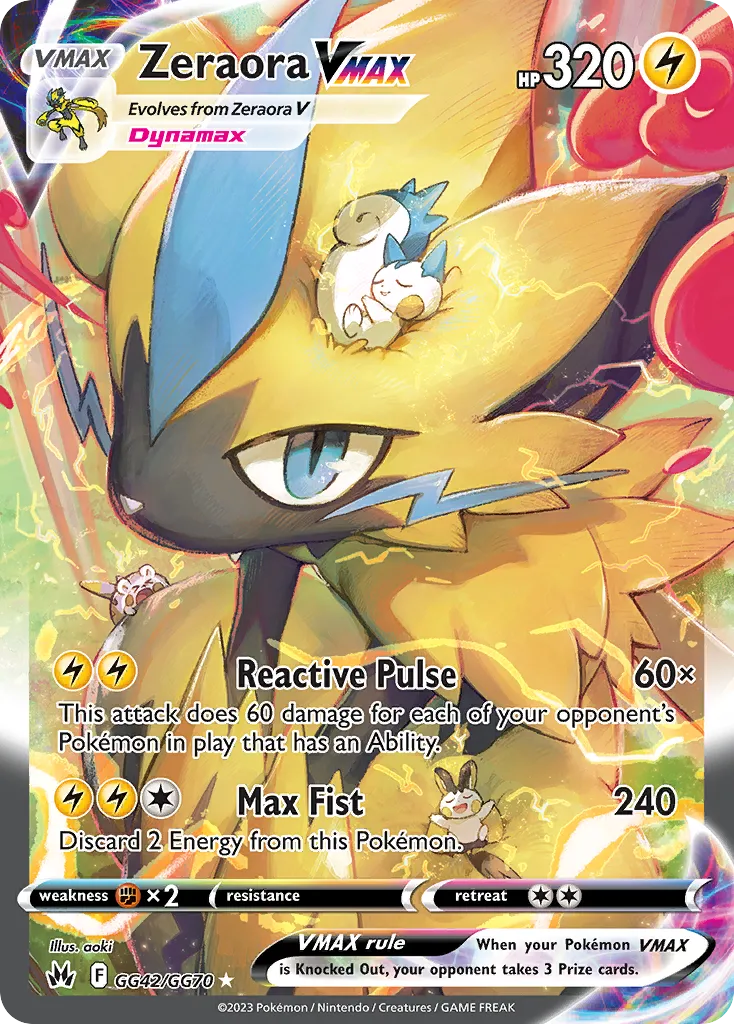 Zeraora VMAX #GG42, Crown Zenith Galarian Gallery