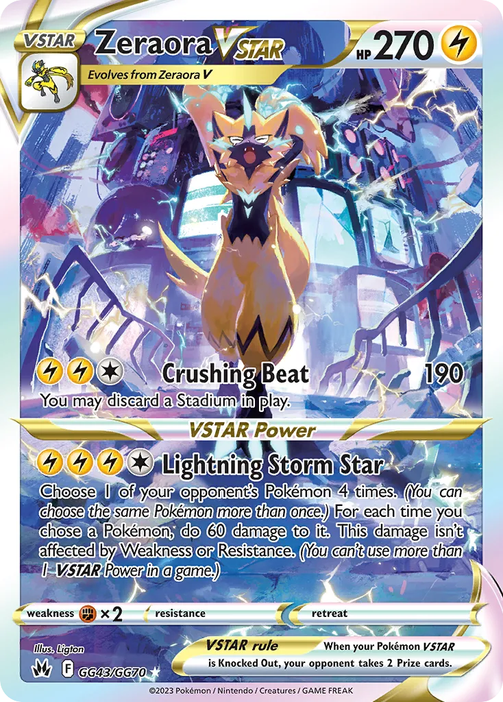 Zeraora VSTAR #GG43, Crown Zenith Galarian Gallery