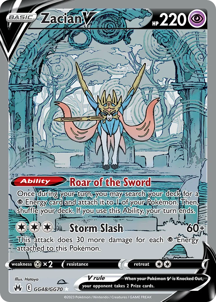 Zacian V #GG48, Crown Zenith Galarian Gallery