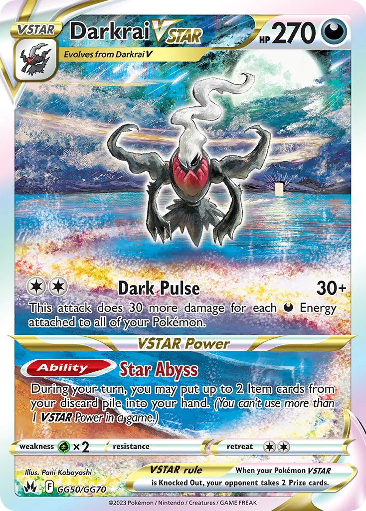 Darkrai VSTAR #GG50, Crown Zenith Galarian Gallery