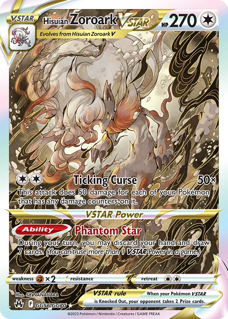 Hisuian Zoroark VSTAR #GG56, Crown Zenith Galarian Gallery