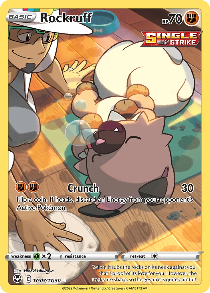 Rockruff #TG07, Silver Tempest Trainer Gallery