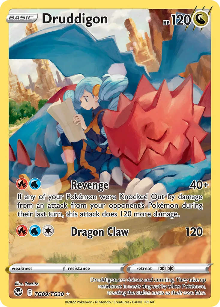 Druddigon #TG09, Silver Tempest Trainer Gallery