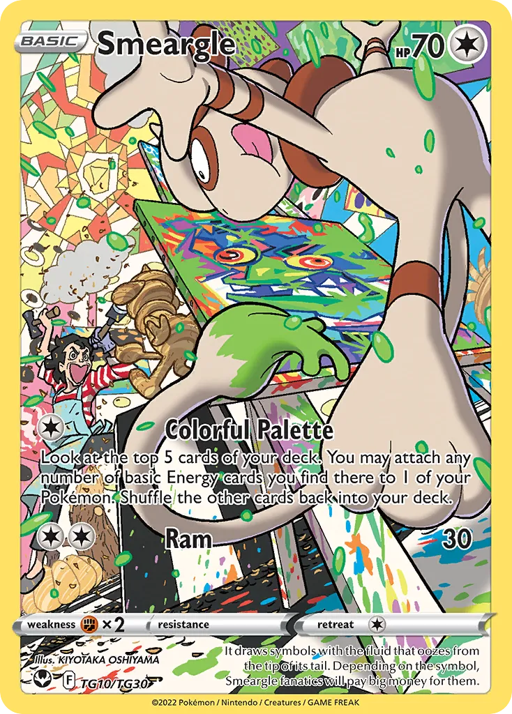 Smeargle #TG10, Silver Tempest Trainer Gallery