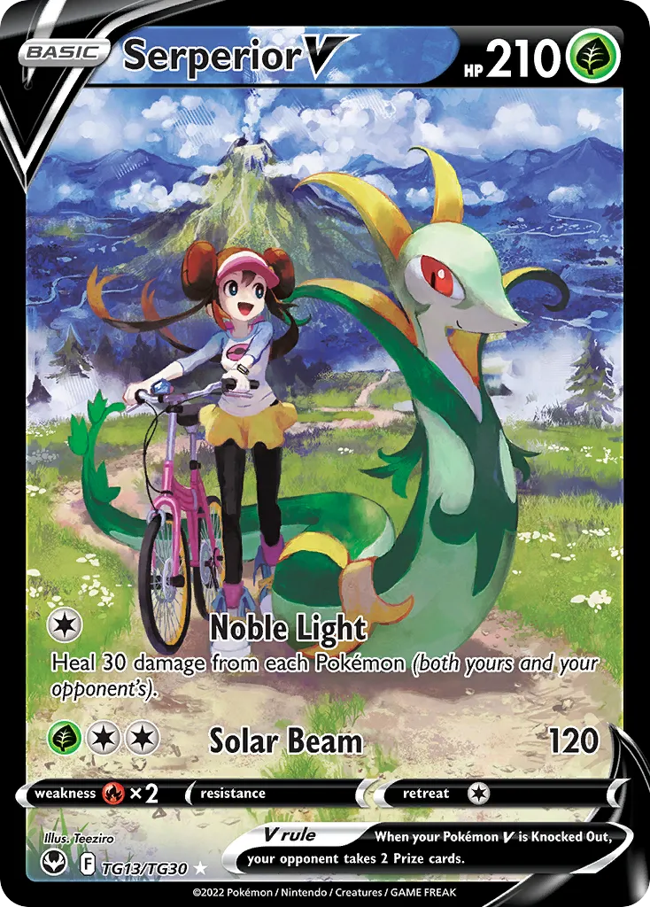 Serperior V #TG13, Silver Tempest Trainer Gallery