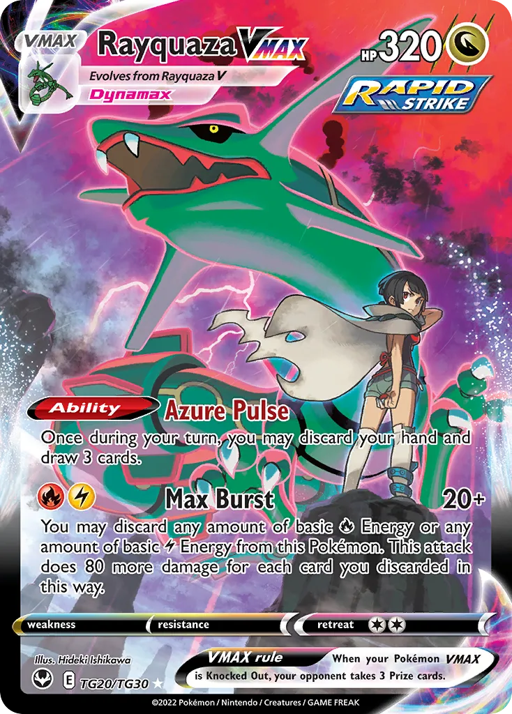 Rayquaza VMAX #TG20, Silver Tempest Trainer Gallery