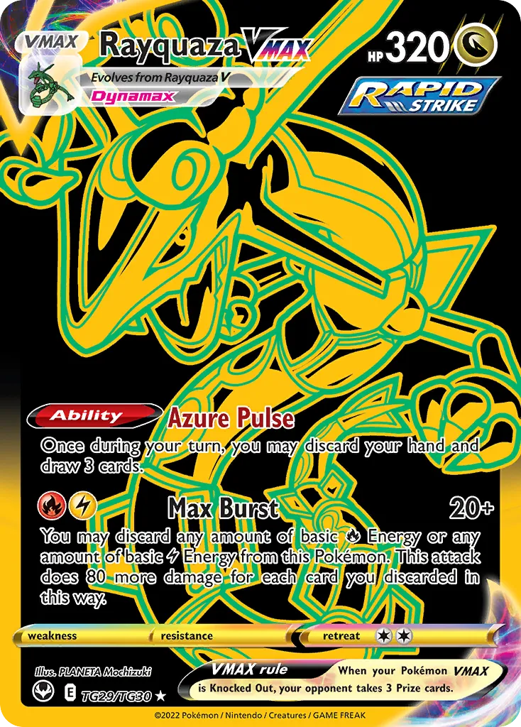 Rayquaza VMAX #TG29, Silver Tempest Trainer Gallery