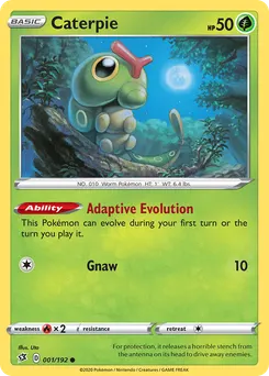 Caterpie #1, Reverse Foil