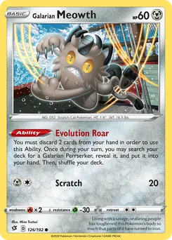 Galarian Meowth #126, Standard