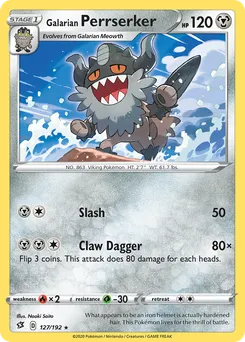 Galarian Perrserker #127, Rebel Clash