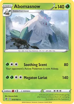 Abomasnow #13, Reverse Foil