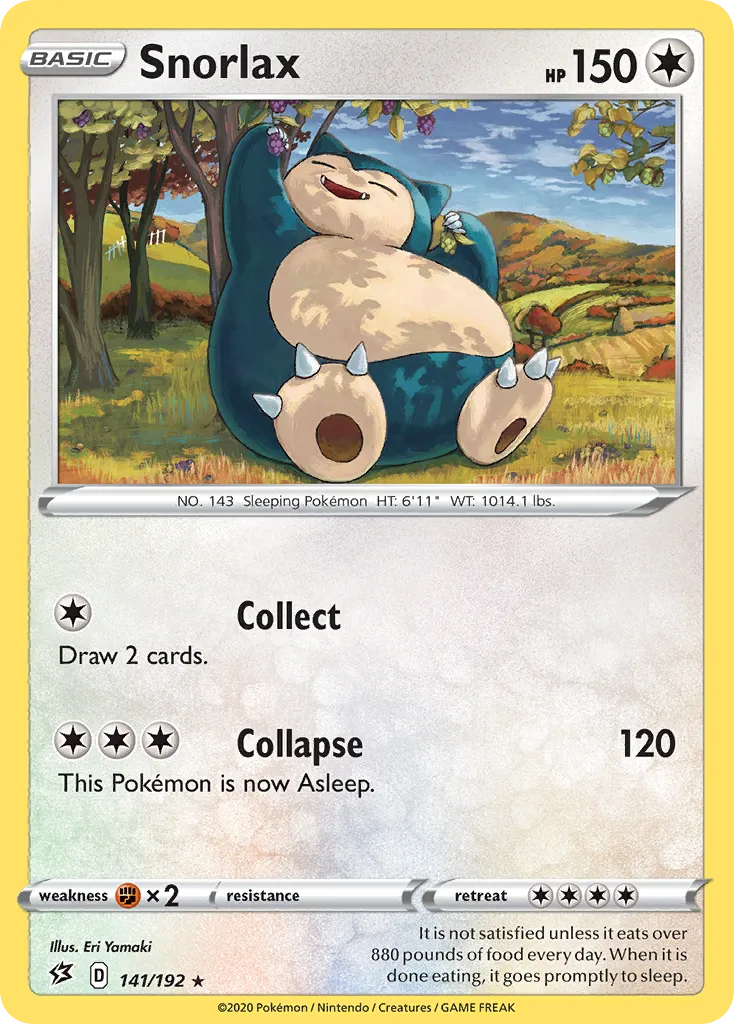 Snorlax #141, Rebel Clash 2021 Snorlax Knockout Tin