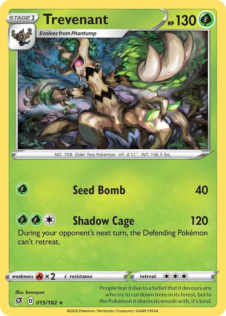 Trevenant #15, Rebel Clash Reverse Foil