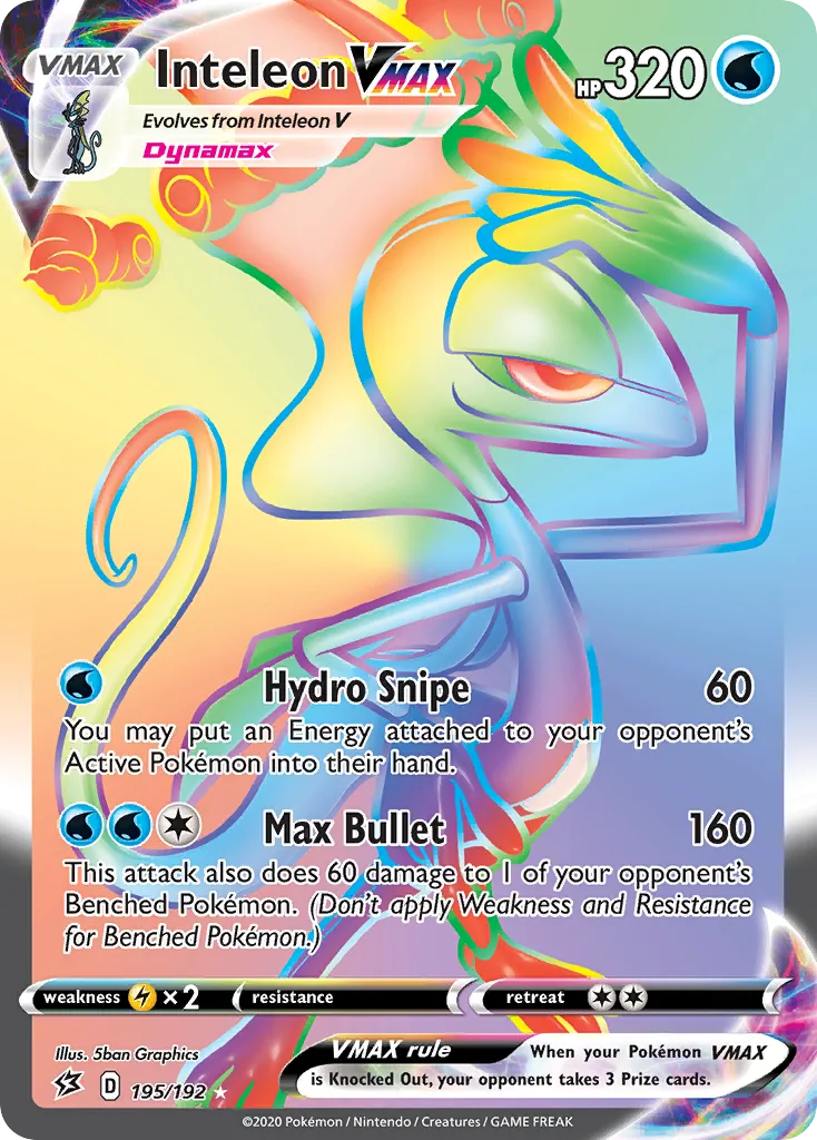 Inteleon VMAX #195, Rebel Clash Secret