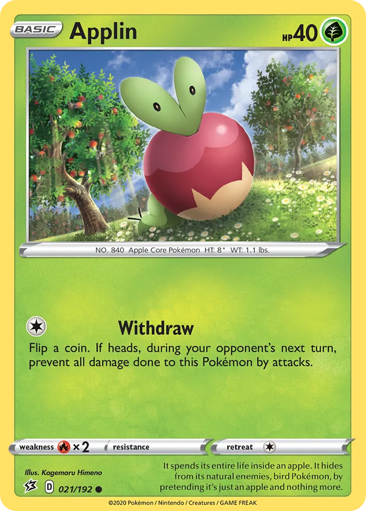 Applin #21, Rebel Clash Reverse Foil