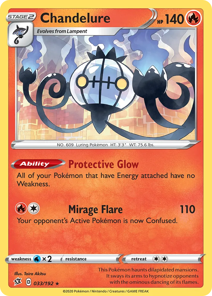 Chandelure #33, Rebel Clash Reverse Foil