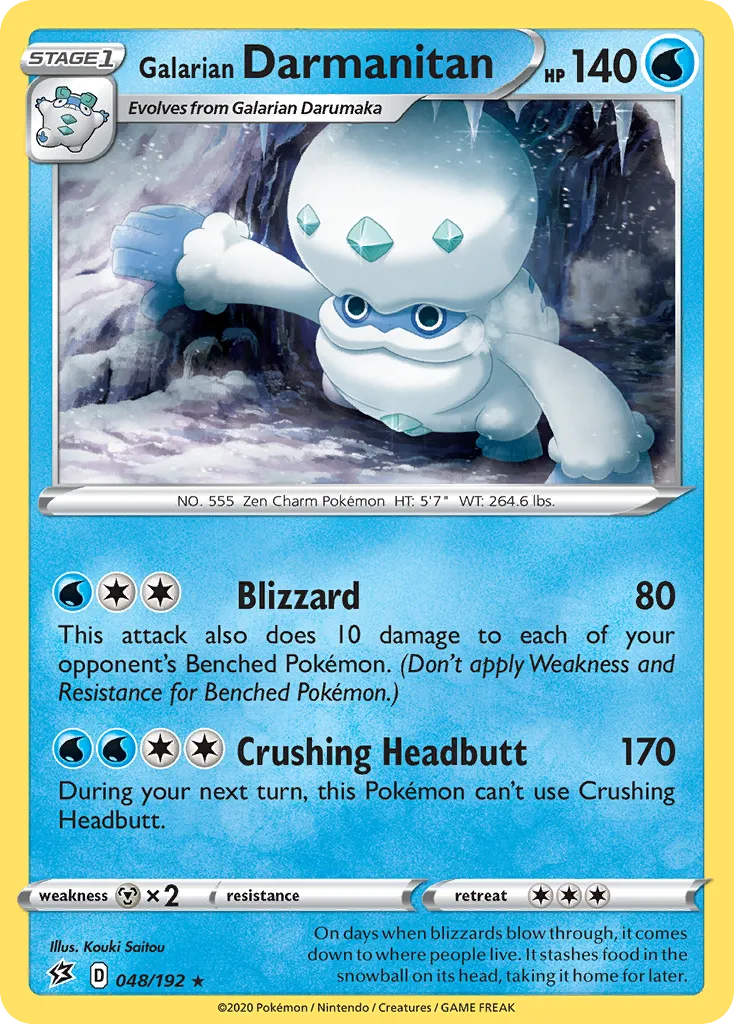 Galarian Darmanitan #48, Rebel Clash Reverse Foil