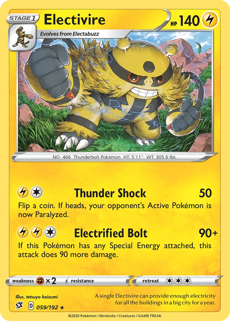 Electivire #59, Rebel Clash Reverse Foil