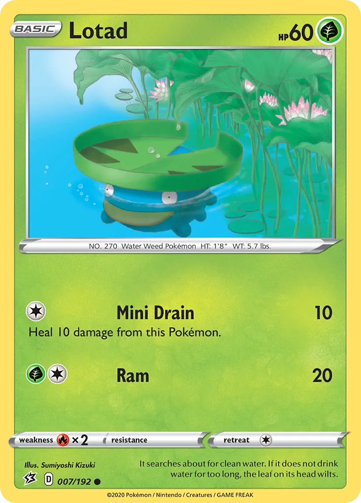 Lotad #7, Rebel Clash Reverse Foil
