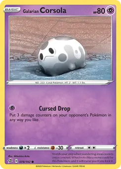 Galarian Corsola #78, Rebel Clash