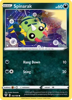 Spinarak #102, Darkness Ablaze