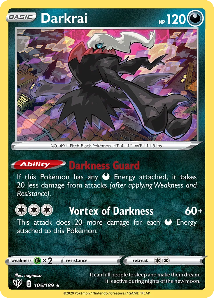 Darkrai #105, Darkness Ablaze Trick or Trade 2022