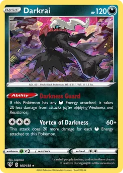 Darkrai #105, Reverse Foil