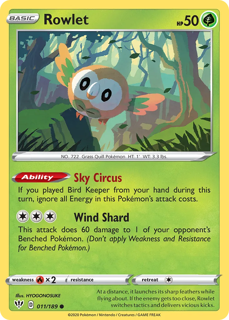 Rowlet #11, Darkness Ablaze
