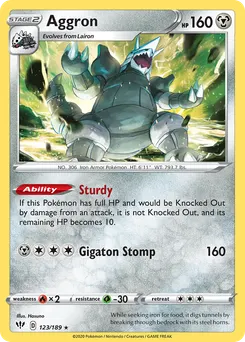 Aggron #123, Reverse Foil