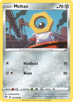 Meltan #129, Reverse Foil