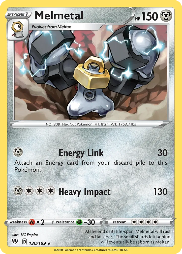Melmetal #130, Darkness Ablaze Reverse Foil