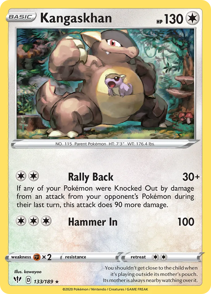 Kangaskhan #133, Darkness Ablaze